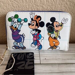 🚲Loungefly Disney Mickey & Friends Mousercise Wallet